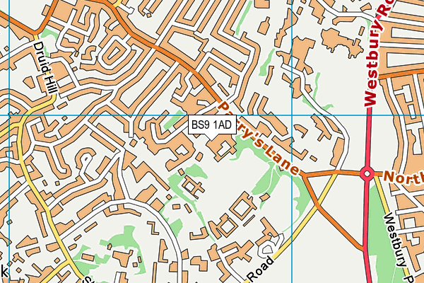 BS9 1AD map - OS VectorMap District (Ordnance Survey)