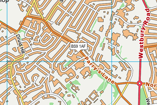 BS9 1AF map - OS VectorMap District (Ordnance Survey)