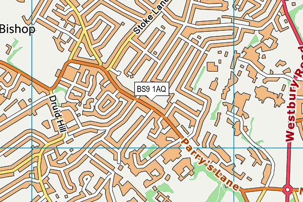 BS9 1AQ map - OS VectorMap District (Ordnance Survey)