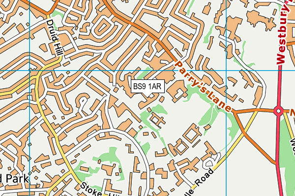BS9 1AR map - OS VectorMap District (Ordnance Survey)