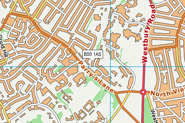 BS9 1AS map - OS VectorMap District (Ordnance Survey)