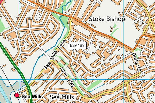 BS9 1BY map - OS VectorMap District (Ordnance Survey)