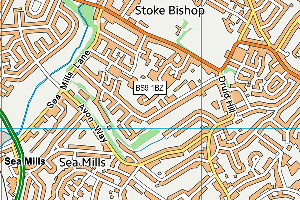 BS9 1BZ map - OS VectorMap District (Ordnance Survey)