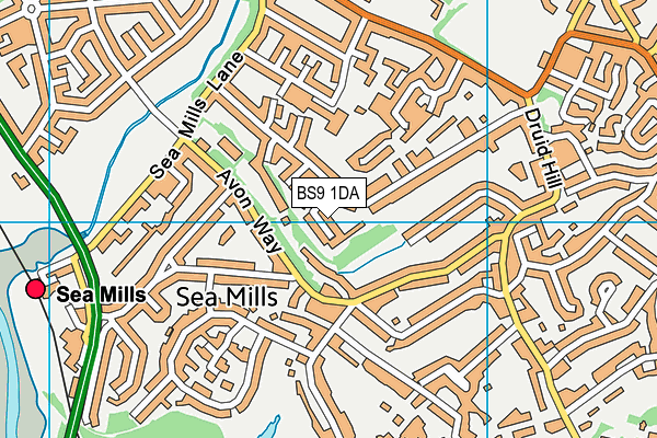 BS9 1DA map - OS VectorMap District (Ordnance Survey)