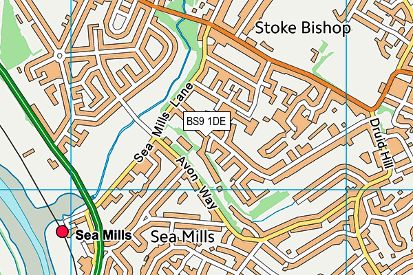 BS9 1DE map - OS VectorMap District (Ordnance Survey)