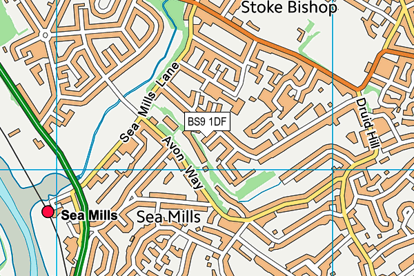 BS9 1DF map - OS VectorMap District (Ordnance Survey)