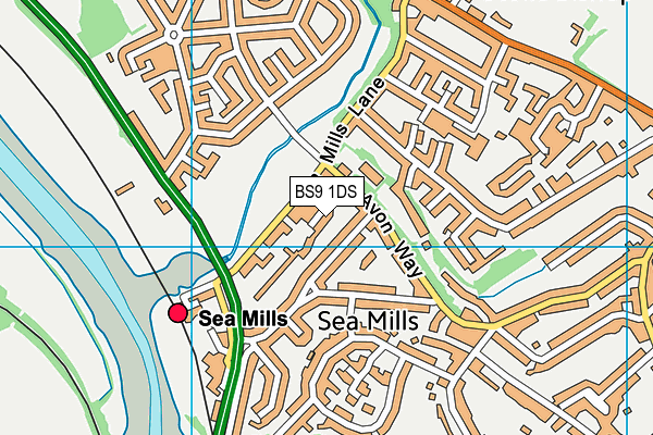 BS9 1DS map - OS VectorMap District (Ordnance Survey)