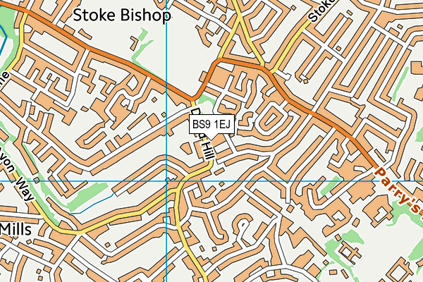 BS9 1EJ map - OS VectorMap District (Ordnance Survey)