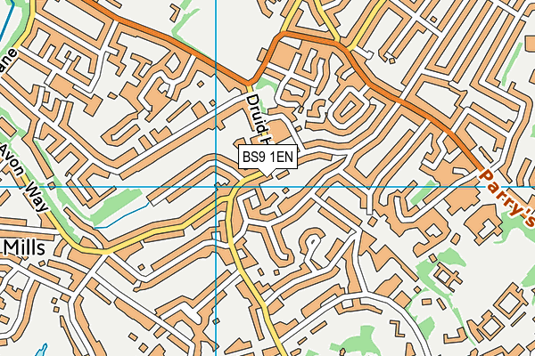 BS9 1EN map - OS VectorMap District (Ordnance Survey)
