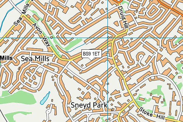 BS9 1ET map - OS VectorMap District (Ordnance Survey)