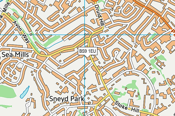 BS9 1EU map - OS VectorMap District (Ordnance Survey)