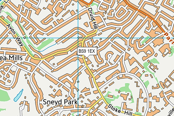 BS9 1EX map - OS VectorMap District (Ordnance Survey)