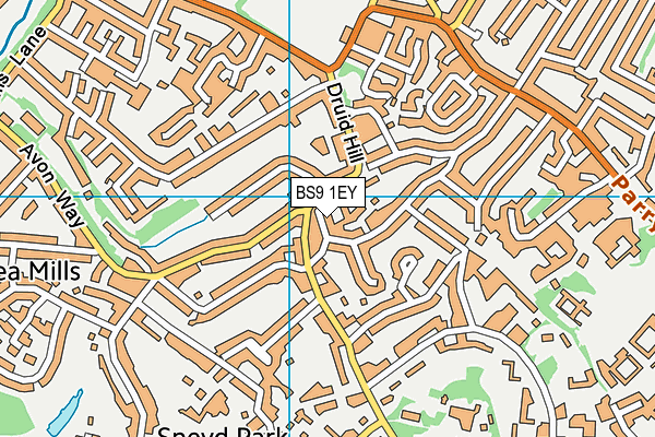 BS9 1EY map - OS VectorMap District (Ordnance Survey)