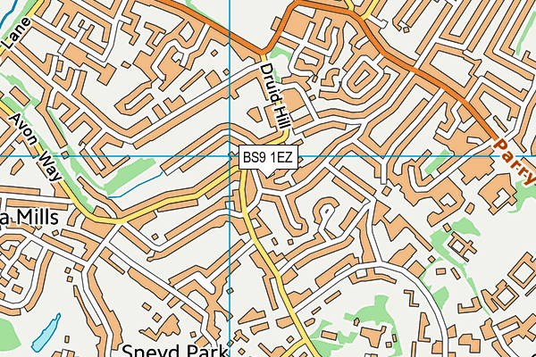 BS9 1EZ map - OS VectorMap District (Ordnance Survey)
