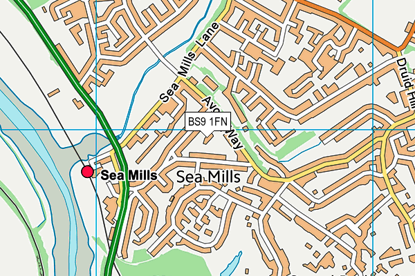 BS9 1FN map - OS VectorMap District (Ordnance Survey)