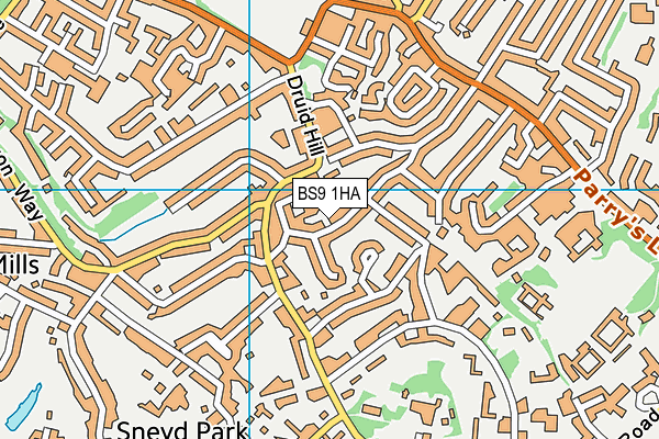 BS9 1HA map - OS VectorMap District (Ordnance Survey)