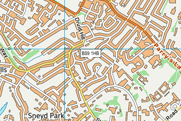 BS9 1HB map - OS VectorMap District (Ordnance Survey)