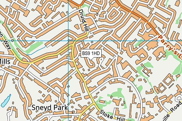 BS9 1HD map - OS VectorMap District (Ordnance Survey)