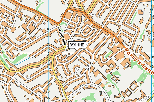 BS9 1HE map - OS VectorMap District (Ordnance Survey)