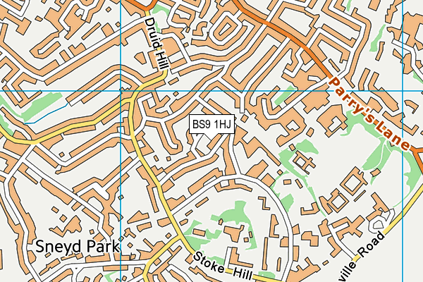 BS9 1HJ map - OS VectorMap District (Ordnance Survey)