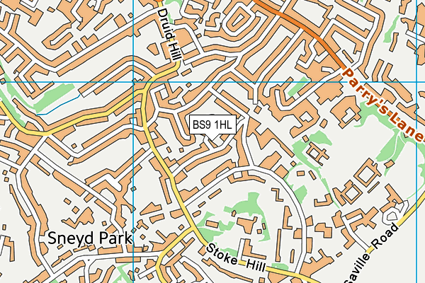 BS9 1HL map - OS VectorMap District (Ordnance Survey)