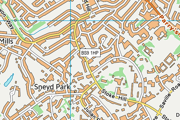 BS9 1HP map - OS VectorMap District (Ordnance Survey)