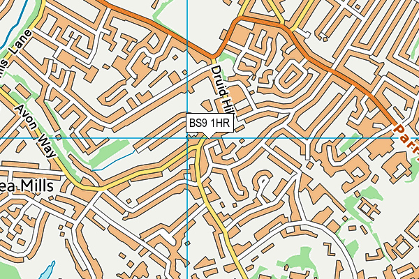 BS9 1HR map - OS VectorMap District (Ordnance Survey)