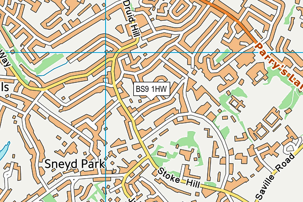 BS9 1HW map - OS VectorMap District (Ordnance Survey)