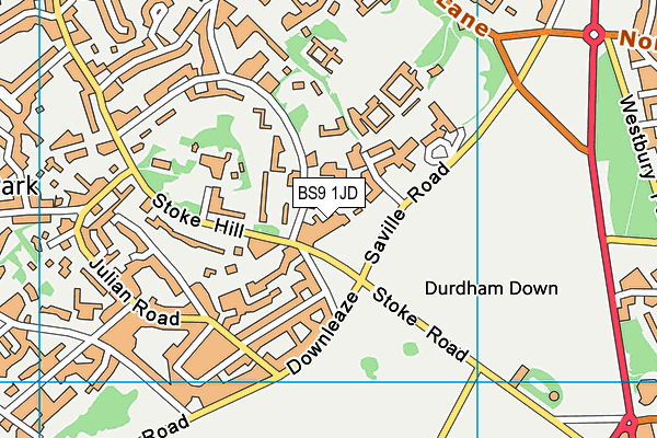 BS9 1JD map - OS VectorMap District (Ordnance Survey)