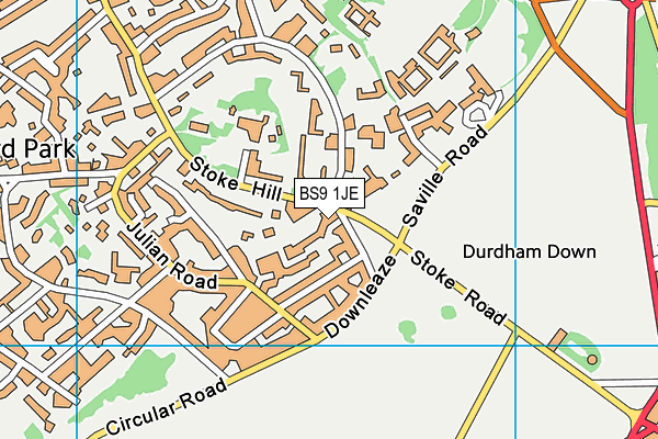 BS9 1JE map - OS VectorMap District (Ordnance Survey)