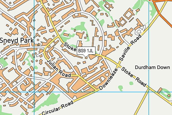 BS9 1JL map - OS VectorMap District (Ordnance Survey)