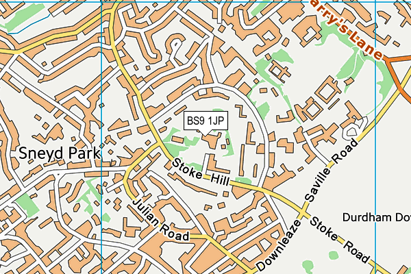 BS9 1JP map - OS VectorMap District (Ordnance Survey)