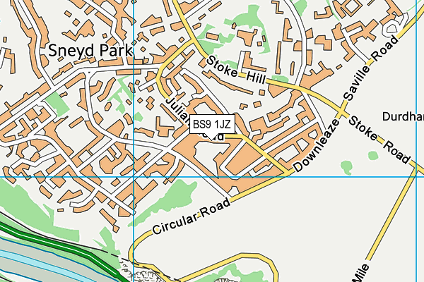BS9 1JZ map - OS VectorMap District (Ordnance Survey)