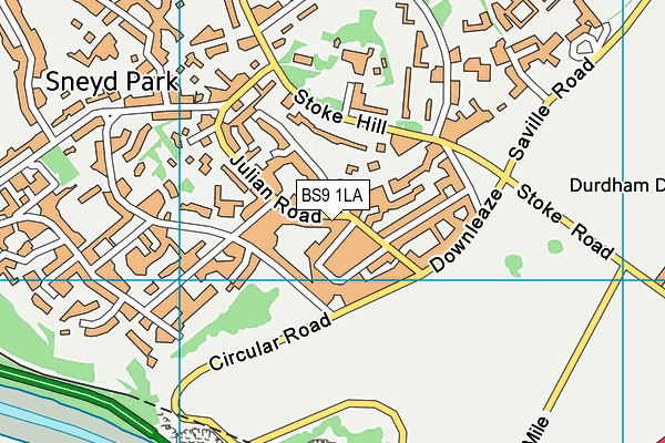 BS9 1LA map - OS VectorMap District (Ordnance Survey)