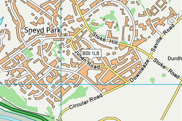BS9 1LB map - OS VectorMap District (Ordnance Survey)