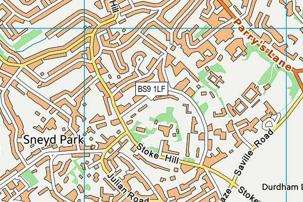 BS9 1LF map - OS VectorMap District (Ordnance Survey)