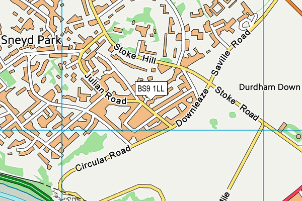 BS9 1LL map - OS VectorMap District (Ordnance Survey)