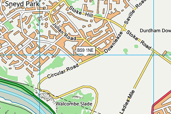 BS9 1NE map - OS VectorMap District (Ordnance Survey)