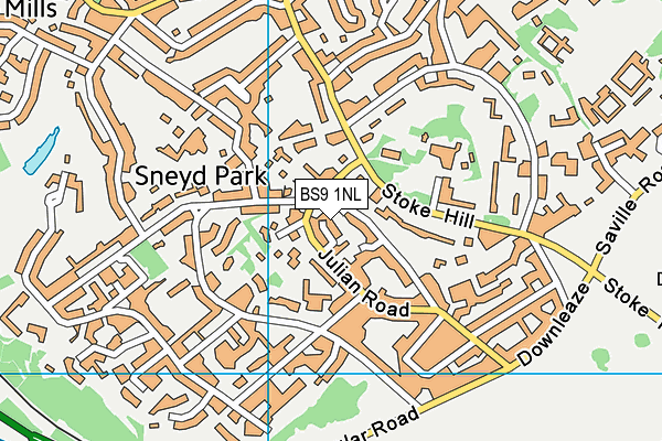 BS9 1NL map - OS VectorMap District (Ordnance Survey)