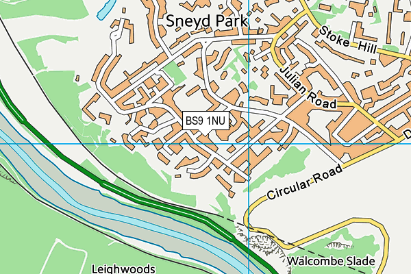 BS9 1NU map - OS VectorMap District (Ordnance Survey)