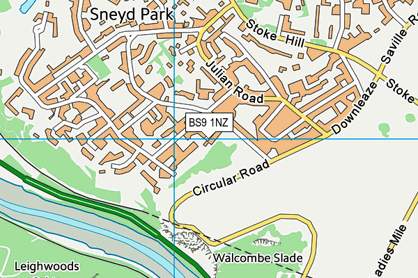 BS9 1NZ map - OS VectorMap District (Ordnance Survey)