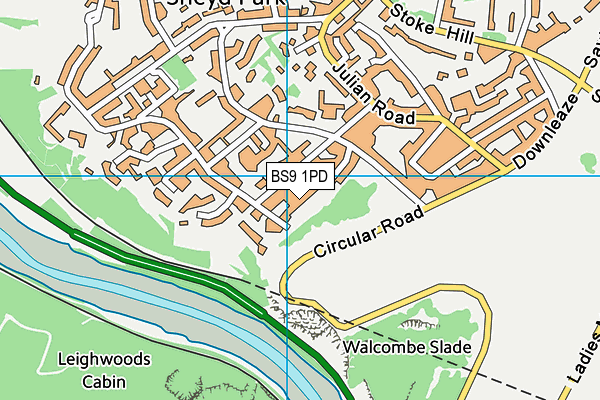 BS9 1PD map - OS VectorMap District (Ordnance Survey)
