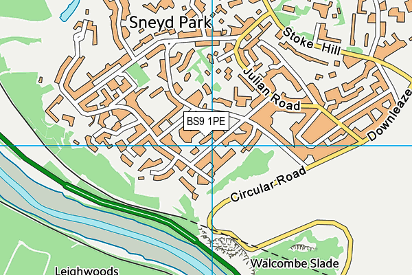 BS9 1PE map - OS VectorMap District (Ordnance Survey)