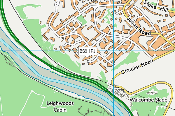 BS9 1PJ map - OS VectorMap District (Ordnance Survey)