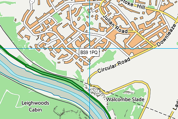 BS9 1PQ map - OS VectorMap District (Ordnance Survey)