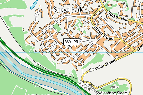 BS9 1PR map - OS VectorMap District (Ordnance Survey)