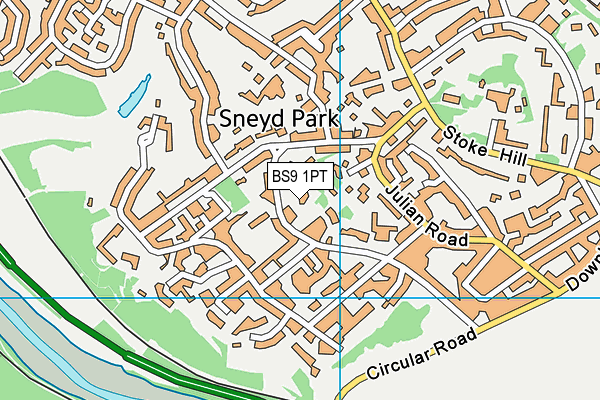 BS9 1PT map - OS VectorMap District (Ordnance Survey)