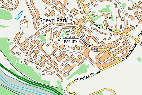BS9 1PX map - OS VectorMap District (Ordnance Survey)