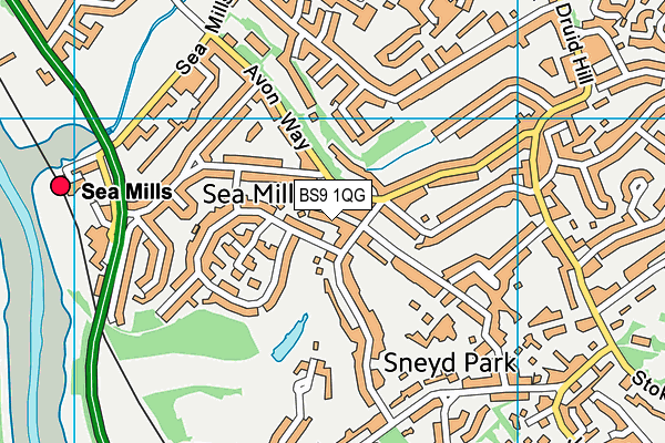 BS9 1QG map - OS VectorMap District (Ordnance Survey)