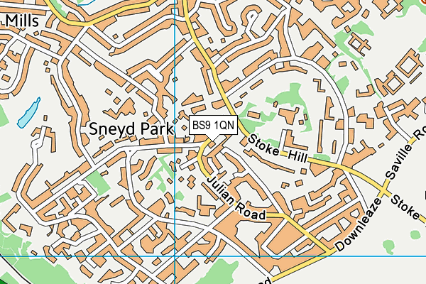 BS9 1QN map - OS VectorMap District (Ordnance Survey)